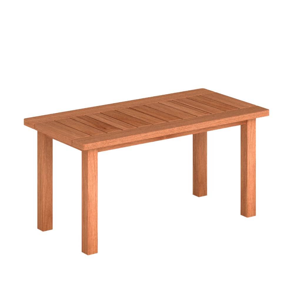 Rectangular Outdoor Patio Coffee Table with Slatted Tabletop Wooden Deck Table price history on PriceWatchPro