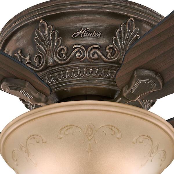 viente 52 in indoor roman bronze flushmount ceiling fan with light kithunter 