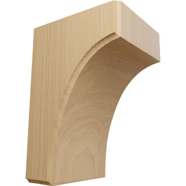Ekena Millwork 3-1/2 in. x 4 in. x 6 in. Unfinished Cherry Clarksville Corbel