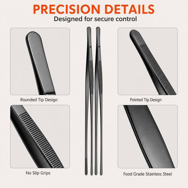 NEIGHBORHOOD SRL. TWEEZERS SET ピンセット Wudkey Stainless Steel Professional Kitchen Tweezer Set, Multi