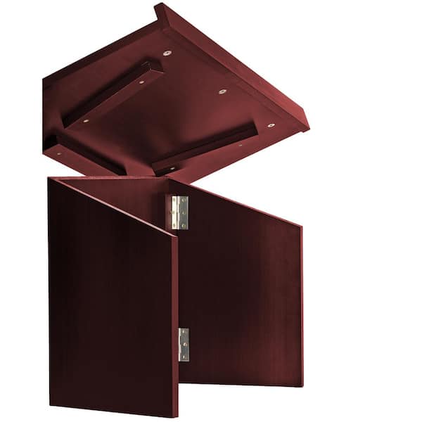 Alpine AdirOffice Stand Up Floor Podium Lectern 45 1316 H x 23 W x 15 D  Mahogany - Office Depot