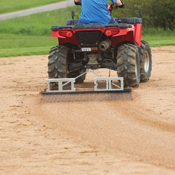 5 ft. x 4 ft. Steel Durable Chain Rake Field Leveling ATV Drag Harrow