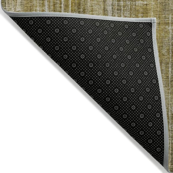 Brown, Ivory, Taupe 8 ft. x 10 ft. Woven Striped Polyester Rectangle Indoor/Outdoor Area Rug