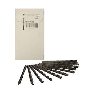 Pack of 12 Rocky Mountain Twist 95002906 Series #SH500 Screw Machine 1 Flute Length 5/32 Fractional Size 135 Degree Split Point HSS Bright 2-1/16 Overall Length 
