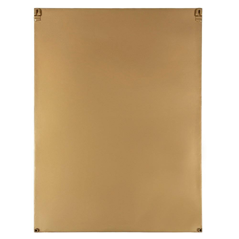 Lintz 24" Glam Gold Rectangular Mirror with Storage Shelf