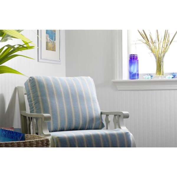 Bead Board White Paintable Prepasted Wallpaper