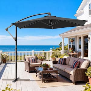 10 x 12 offset patio umbrella Deconk 9' 12' with LED Lights Outdoor Cantilever Umbrellas you can enjoy an uninterrupted outdoor event with your friends and family without worrying about the soaring summer temperatures Rectangle Cantilever Patio Umbrella 9