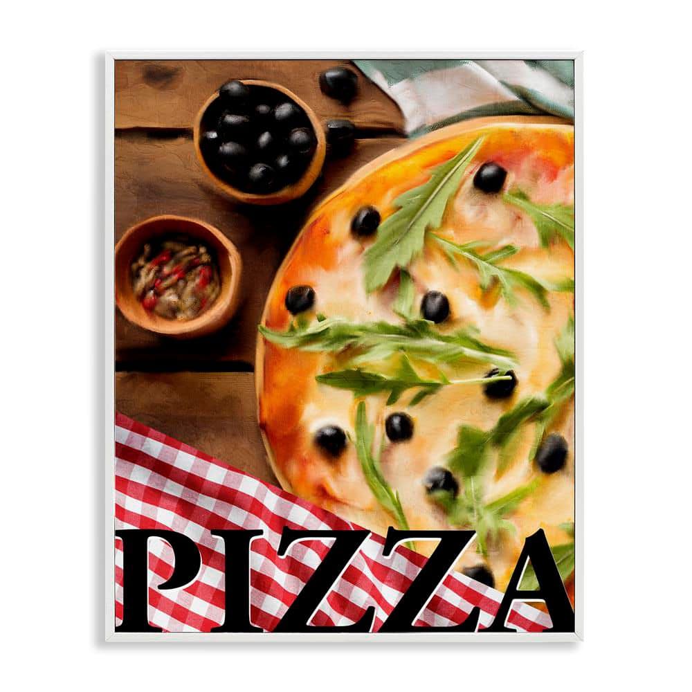 Flavorful Traditional Pizza by Kim Allen White Framed Food Giclee Art Print 30 in. x 24 in. price history on PriceWatchPro