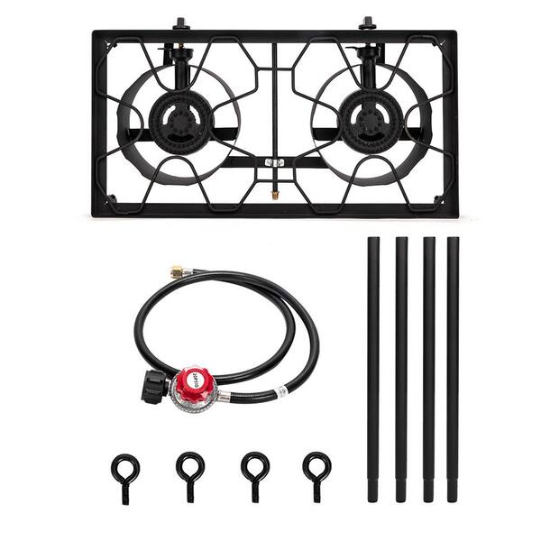 Winado 150,000 BTU Portable Propane Gas 2-Burner Outdoor Cooker  177178951332 - The Home Depot