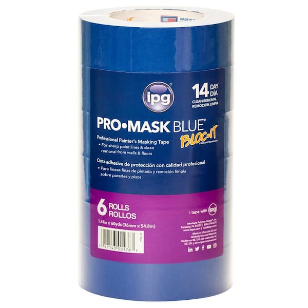 Intertape Polymer Group PT14 Pro Mask Blue 1.5 in. x 60 yd. Masking Tape (6-Pack)