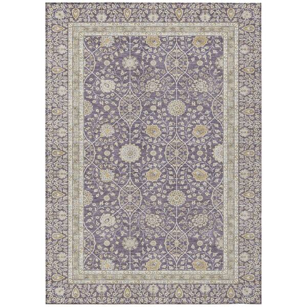 Chantille Machine Washable Indoor/Outdoor Abstract ACN3047 Plum 3 ft. x 5 ft. Area Rug