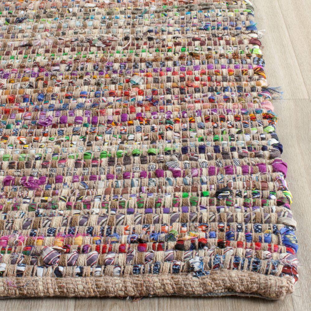 Handmade Coastal Breeze Blue Cotton 4'x6' Tufted Rug