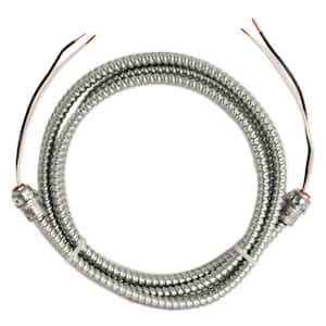 12/2 x 8 ft. Solid CU BX/AC (Duraclad) Armored Steel Cable Whip