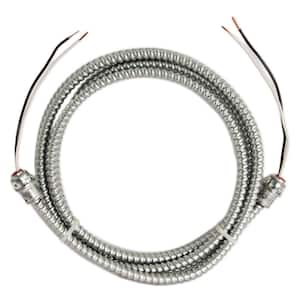 12/2 x 10 ft. Solid CU BX/AC (Duraclad) Armored Steel Cable Whip