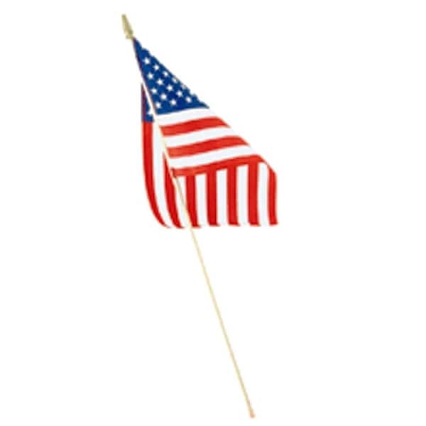 Seasonal Designs 8 in. x 12 in. Polycotton U.S. Hand Flag