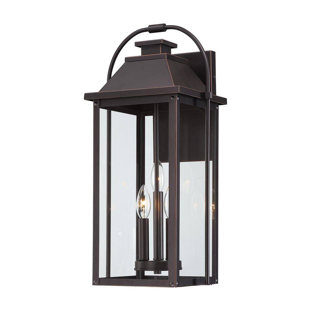 Silos 3-Light 22.5 in. Bronze Outdoor Wall Lantern Light price history on PriceWatchPro