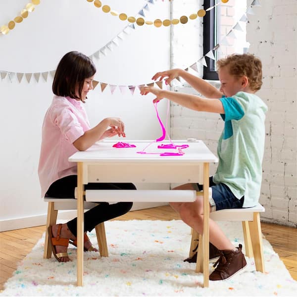 Wildkin White Arts And Crafts Table, Children S Arts And Crafts Table Chairs