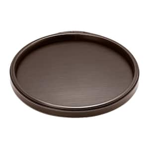 14 in. Stitched Chocolate Round Serving Tray