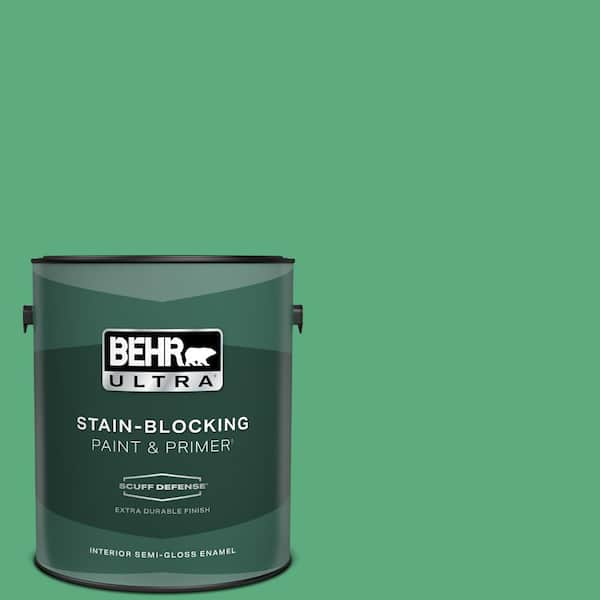 BEHR ULTRA 1 gal. #T14-4 Edgewater Extra Durable Semi-Gloss Enamel Interior Paint & Primer