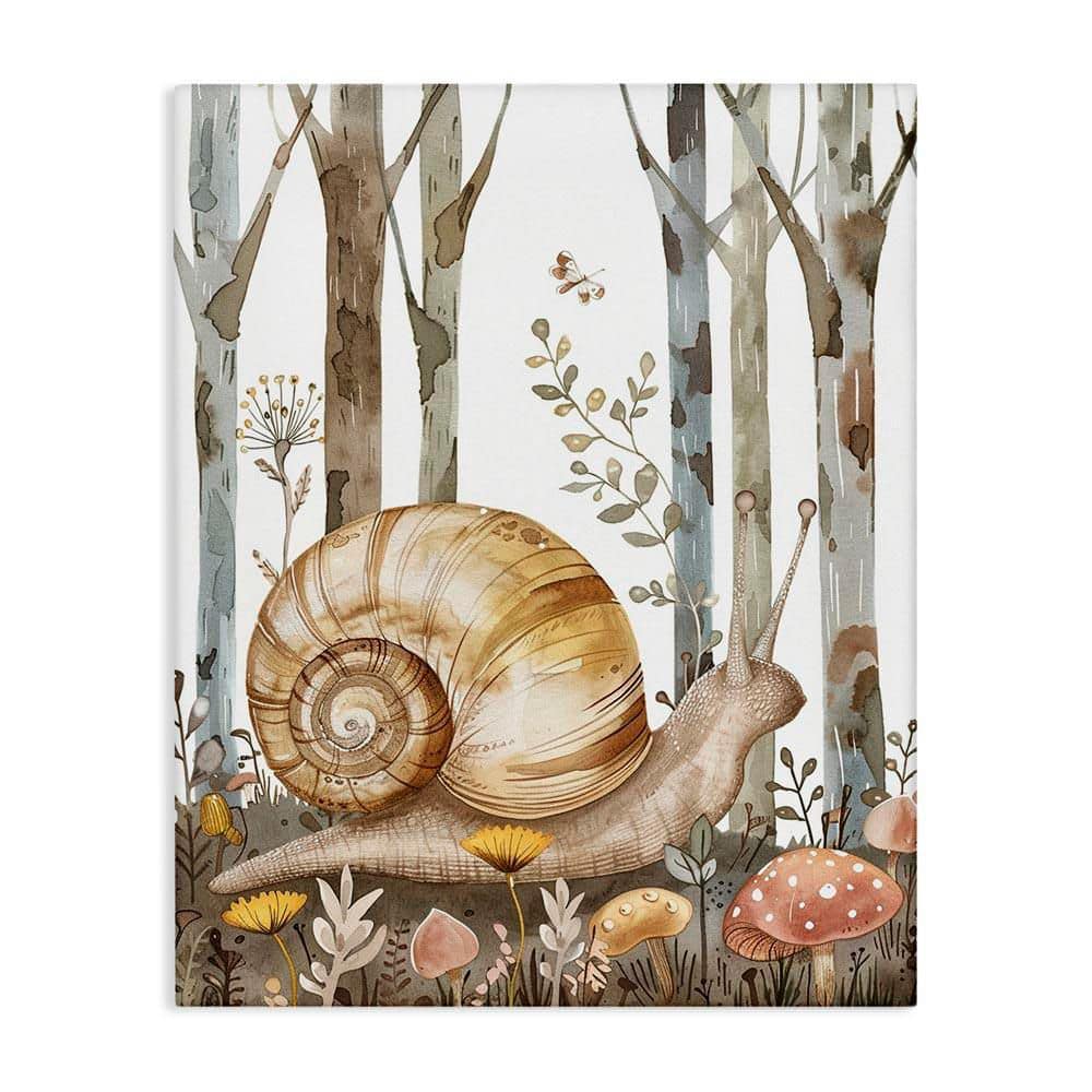 Woodland Snail Nature by LSR Design Studio Unframed Nature Graphic Art Print 30 in. x 24 in. price history on PriceWatchPro
