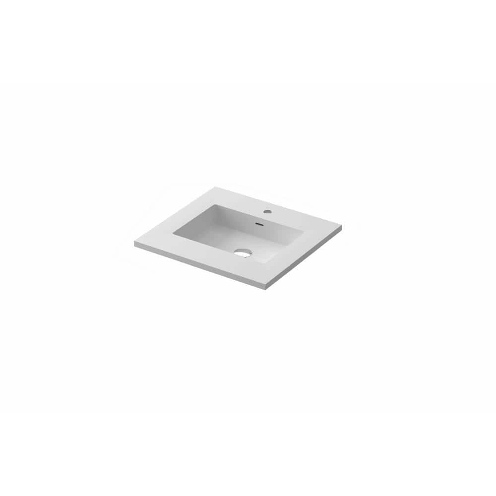 Laviva 24 in. W x 22 in. D Solid Surface Vanity Top in Matte