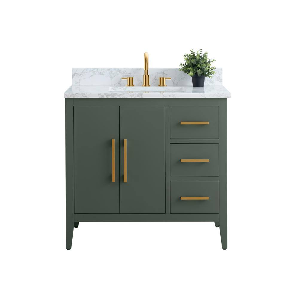 Vanity Art 36 in. W x 22 in. D x 34 in. H Single Sink Bathroom Vanity ...