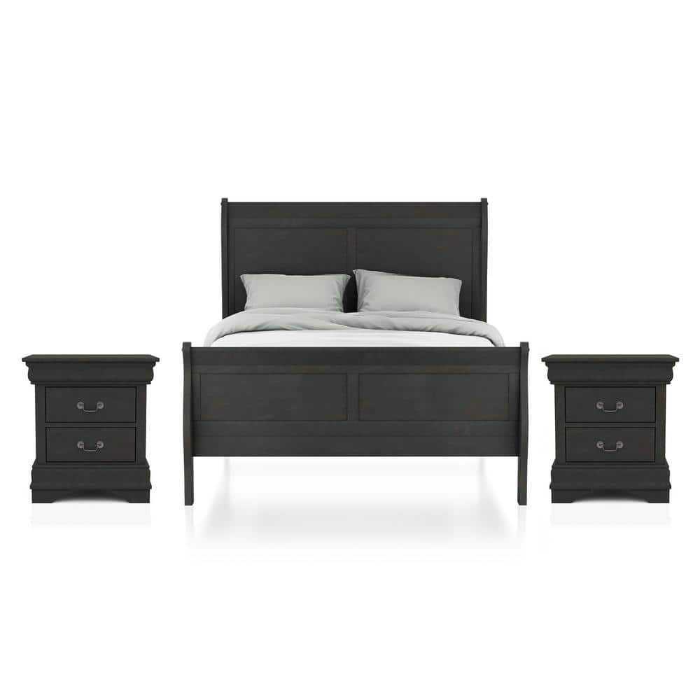 Furniture of America Alarcon 3Piece Gray California King Bedroom Set