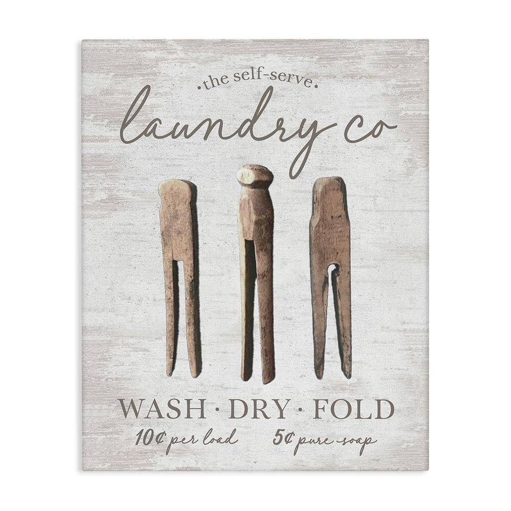 Distressed Laundry Co by Lettered and Lined 1-Piece Unframed Typography Graphic Art Print 30 in. x 24 in. price history on PriceWatchPro