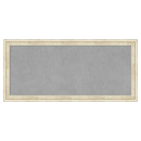 Amanti Art Country White Wash 52 in. x 24 in. Framed Magnetic Board