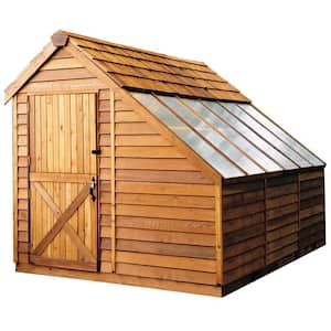 Sunhouse 8 ft. W x 16 ft. D Wood Shed with Skylight (128 sq. ft.)