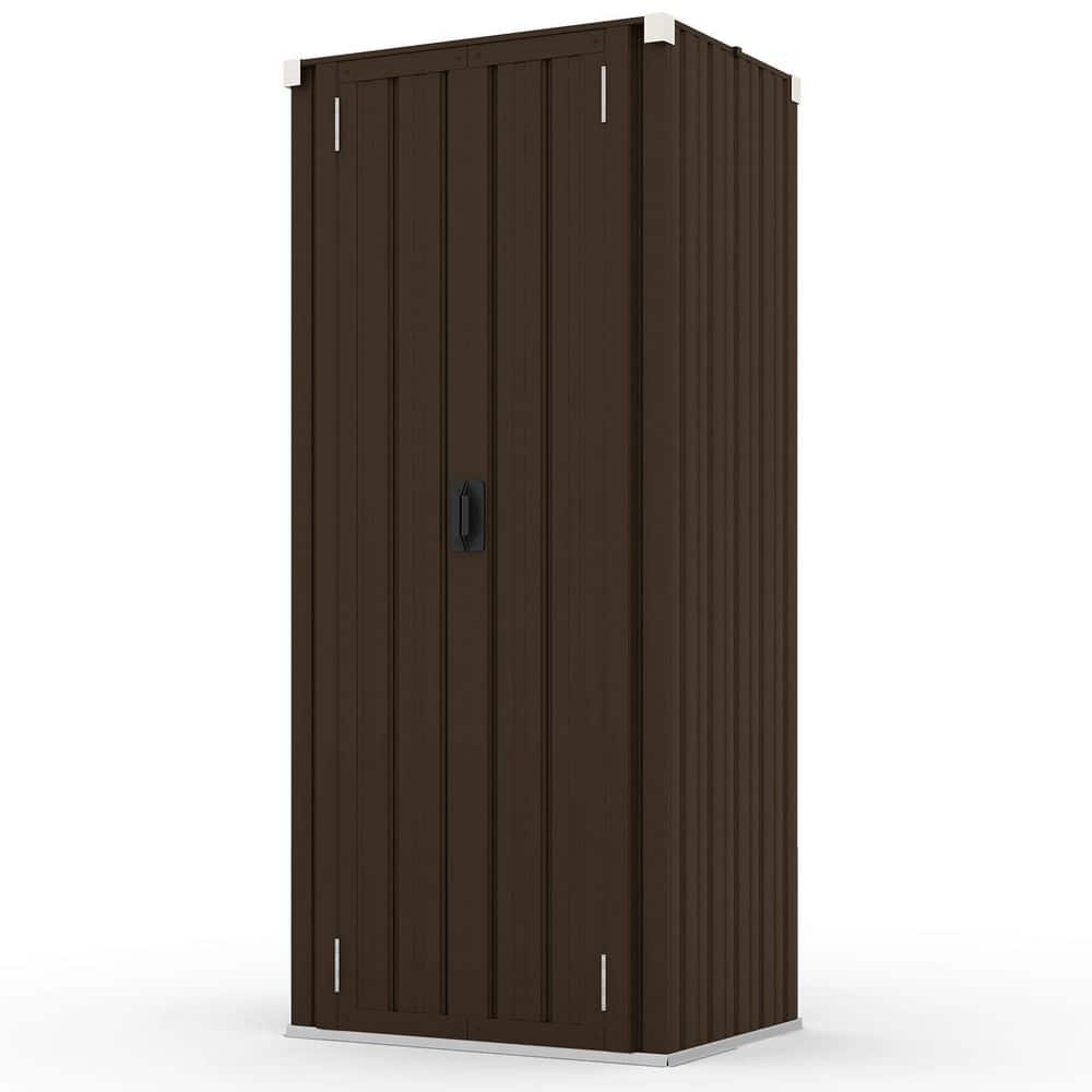 29.9 in. W x 21.9 in. D x 69.9 in. H Brown Metal Outdoor Storage Cabinet price history on PriceWatchPro