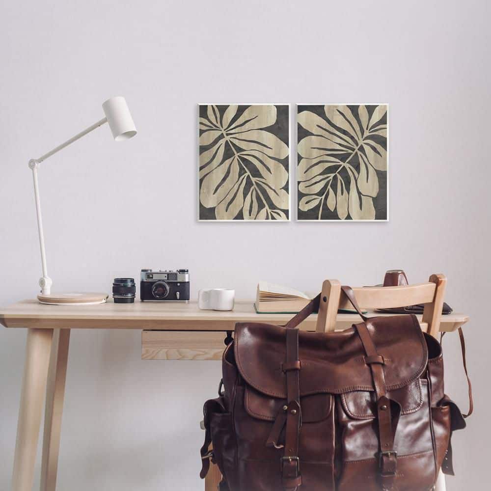 Rustic Curved Leaves by June Erica Vess 2 Piece Unframed Nature Graphic Art Print 14 in. x 11 in. price history on PriceWatchPro