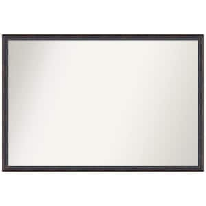 Dark Bronze Scoop 37.5 in. x 25.5 in. Non-Beveled Classic Rectangle Wood Framed Wall Mirror in Bronze