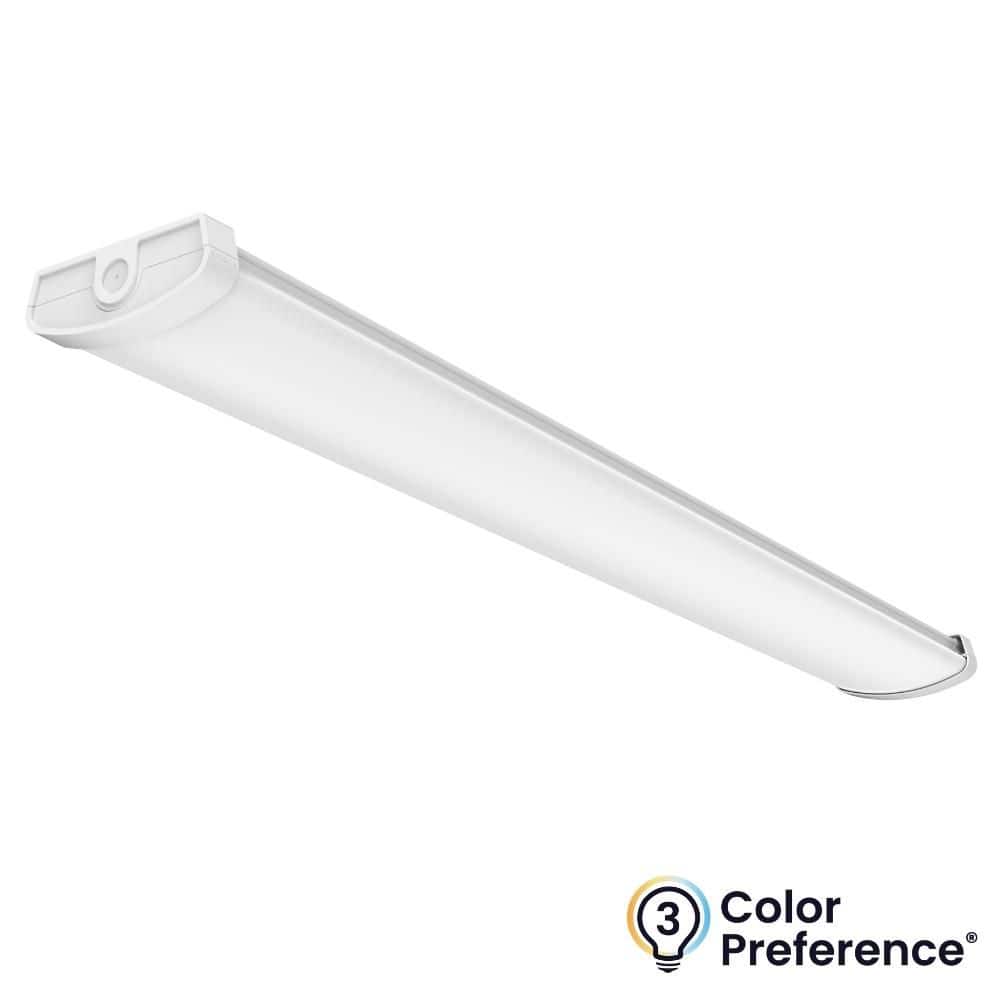 46 in. x 6 in. White Commercial LED Wrap Light Fixture 120-277V 3500K 4000K 5000K Lumen Boost Dimmable Warehouse Light price history on PriceWatchPro