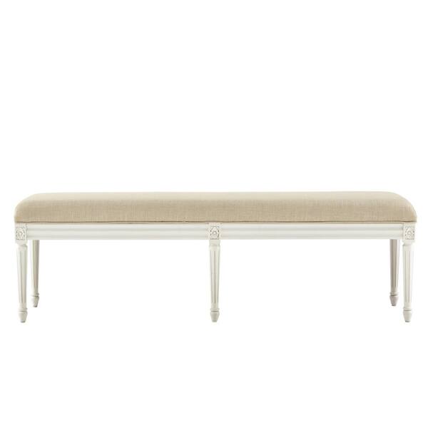Unbranded Jacques Antique Ivory Bench