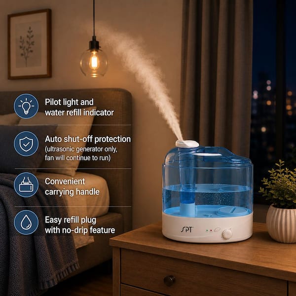 SPT 2-Gal.s Ultrasonic Humidifier SU-2020 - The Home Depot