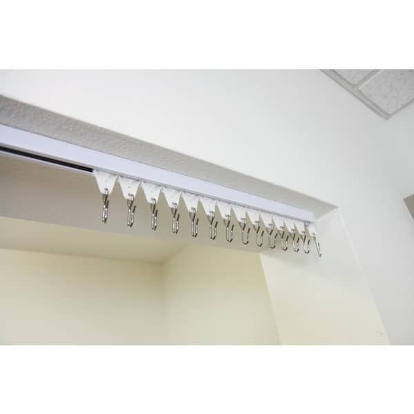 Ceiling Curtain Rod Room Divider Shelly Lighting