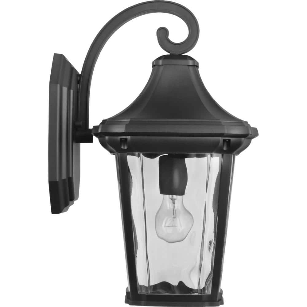 Marquette 19" Black Resin Outdoor Wall Lantern