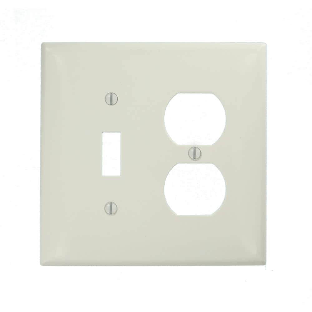 White Midway 2-Gang Thermoplastic Nylon Wall Plate