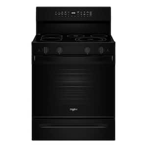30 in. 5 Element Freestanding Electric Range in Black with Air Cooking Technology