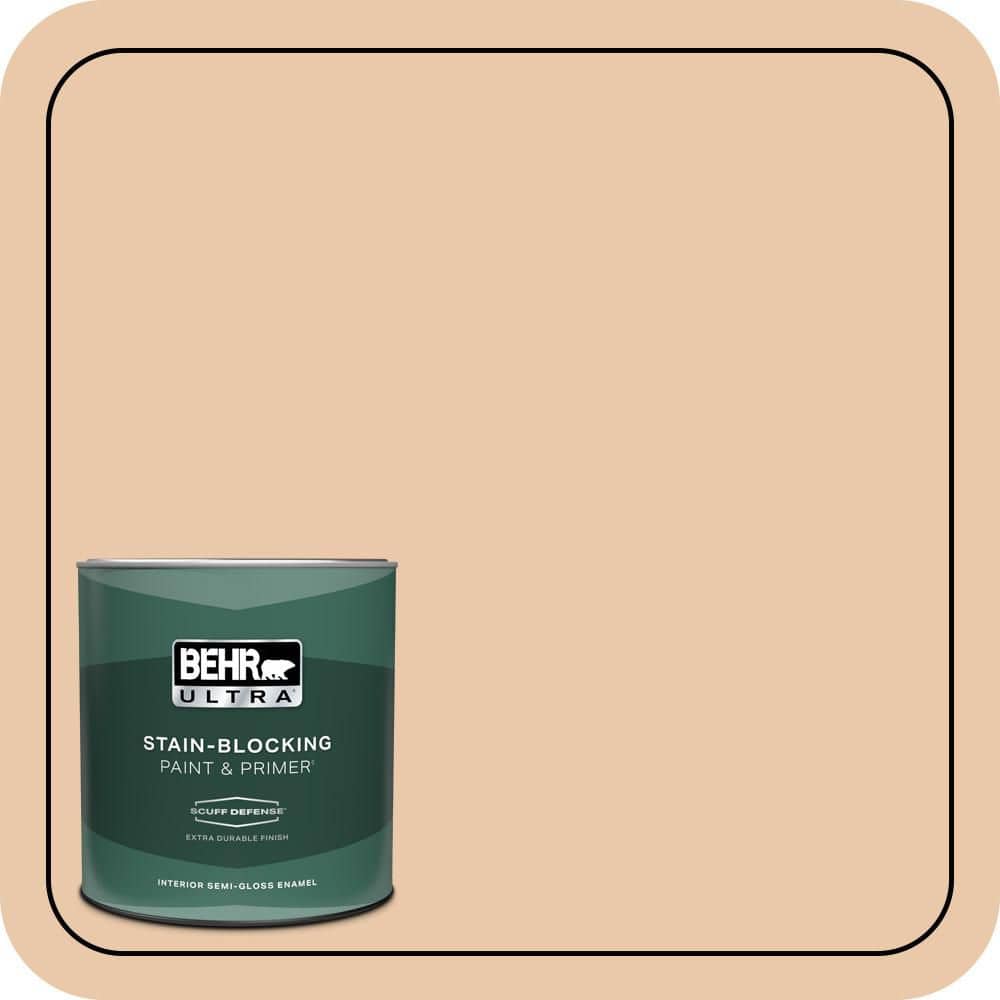 1 qt. #S250-2 Almond Biscuit Extra Durable Semi-Gloss Enamel Interior Paint & Primer price history on PriceWatchPro