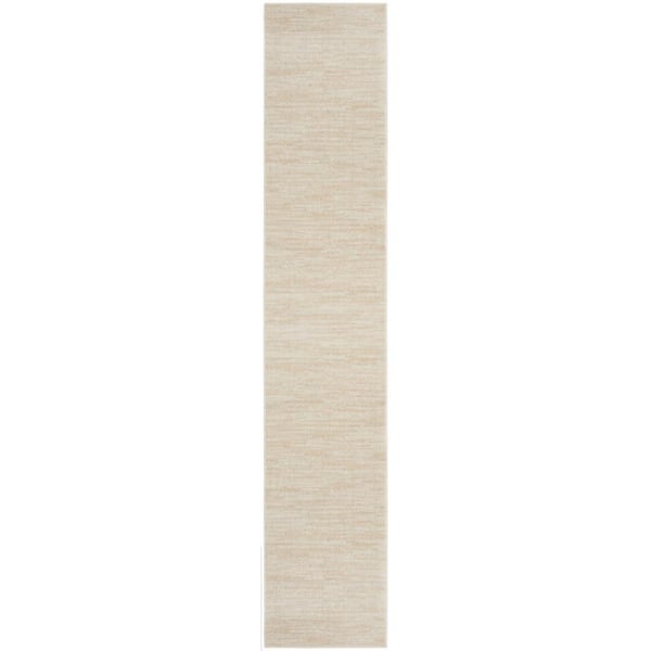 Essentials2 ft. x 14 ft. Ivory Beige Solid Contemporary Kitchen Runner Indoor/Outdoor Area Rug