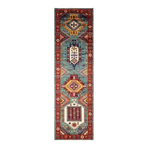Serapi One-of-a-Kind Traditional Green 2 ft. x 8 ft. Runner Hand Knotted Tribal Area Rug