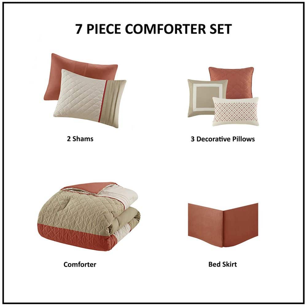 Spice Queen Microfiber 7-Piece Bedspread Set
