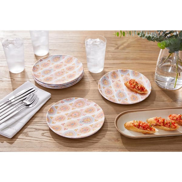 StyleWell Taryn Melamine Accent Plates in Aged Clay Medallion (Set of 6)  AA5479JME - The Home Depot