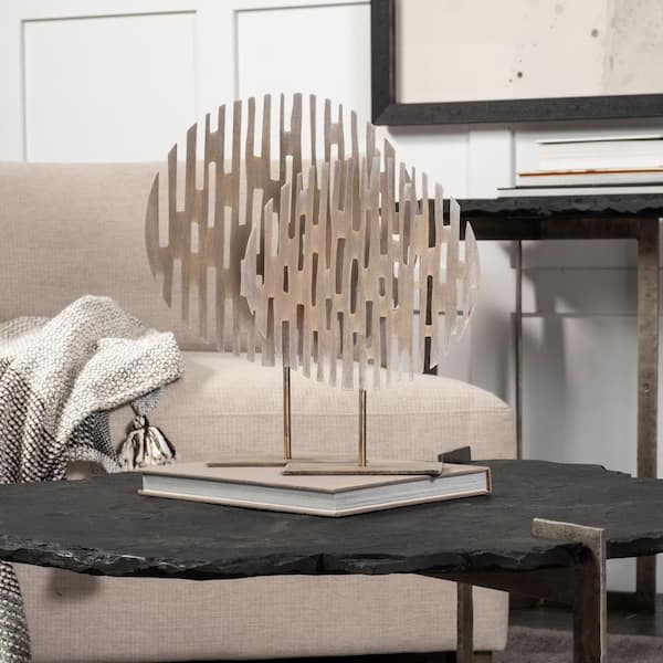 Mercana Ezra (Large) 16.9 in. H Gold Metal Circular Decorative Object