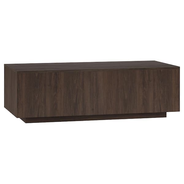 Paxton 47.5 in. Alder Brown Rectangle MDF Top Coffee Table