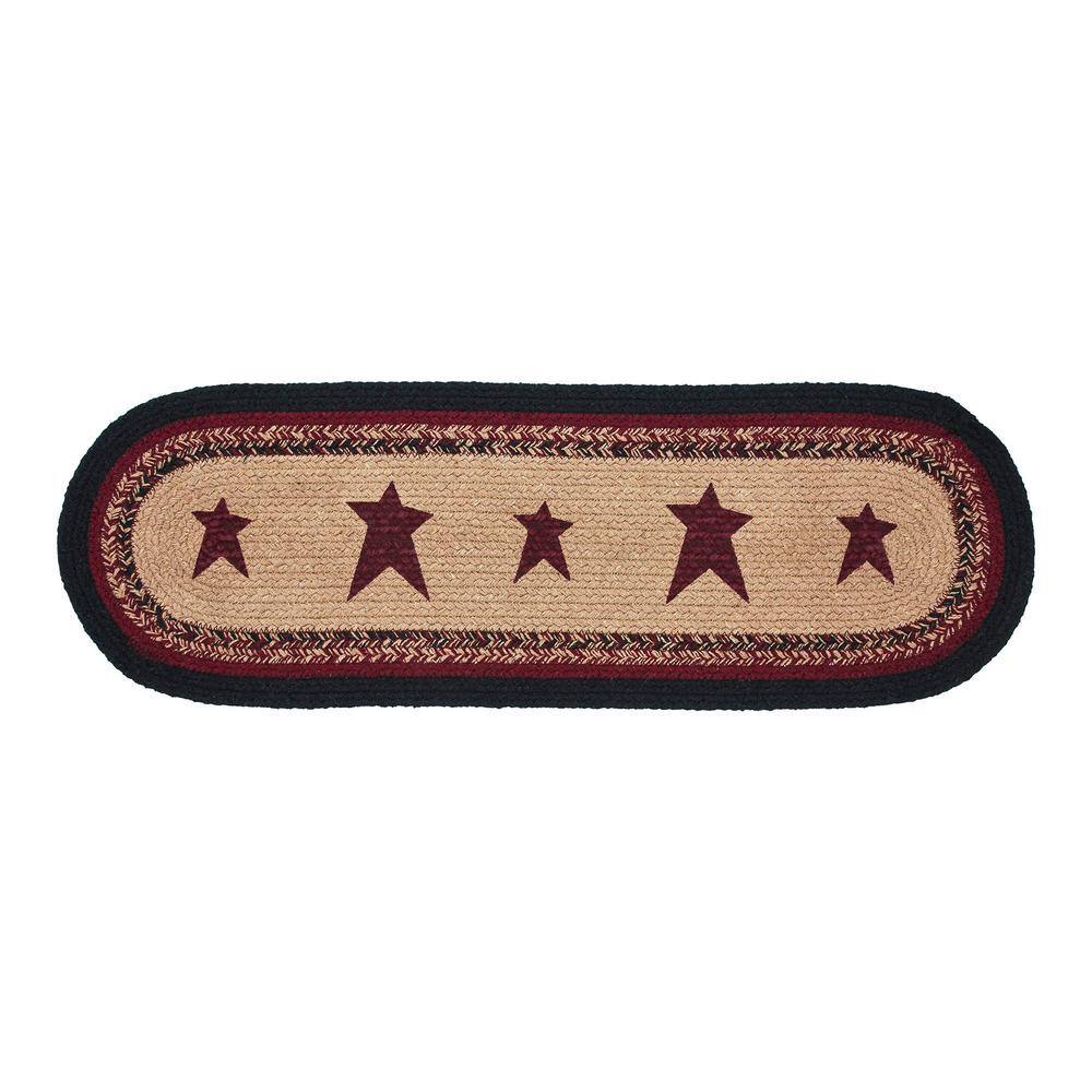 Connell 8 in. W x 24 in. L Burgundy Geometric Stars Cotton Blend Oval Table Runner price history on PriceWatchPro