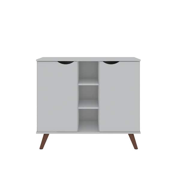 Manhattan Comfort Hampton 39.37 in. White Buffet Stand