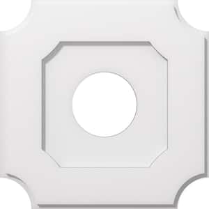 16 in. O.D. x 5 in. I.D. x 1 in. P Locke Architectural Grade PVC Contemporary Ceiling Medallion